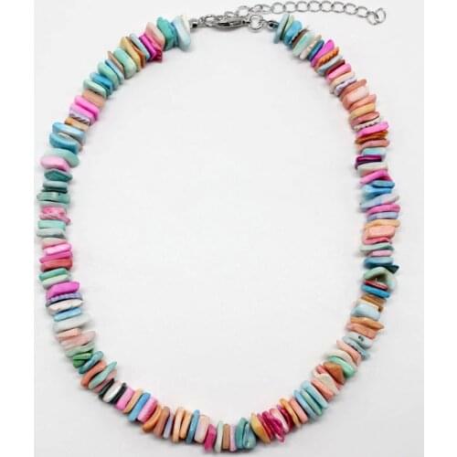 Fashion puka shell beaded necklace seashell choker For Women 2019 popular Natural Shell Necklace Female Beach Jewelry