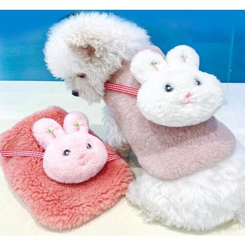 Fashion Wearable Puppy Two-legged Warm Sweater Thickening Dog Sweater Rabbit Decor for Outdoor