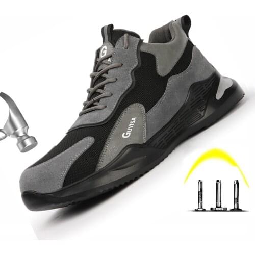 Mens New Anti Smashing Steel Toe Cap Protective Work & Safety Shoes Men Puncture Proof Indestructible Work Safety Boots Shoes