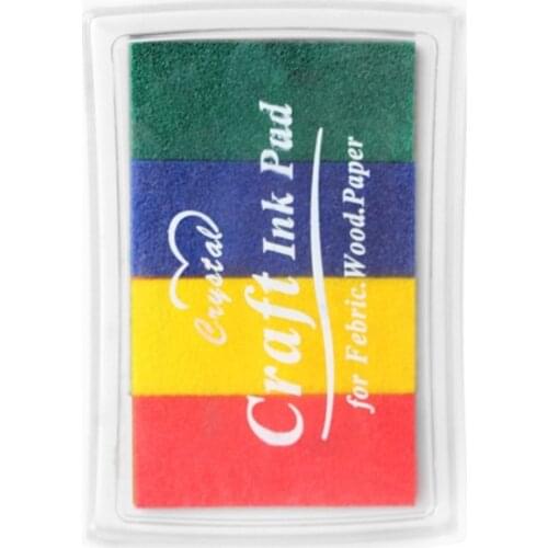 2021 New Portable Mini Ink Pad for Rubber Stamps Washable Safe Stamp Pads 4 Colors Ink Pads for Kids Non-Toxic DIY Multicolors