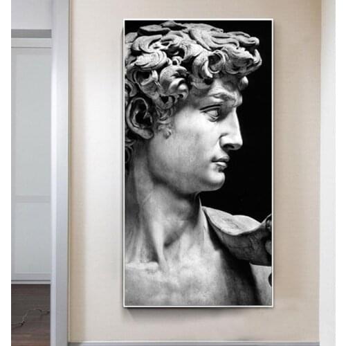 Portrait of David Sculpture Canvas Art Posters And Prints Wall Decor Art Pictures David Art Paintings on the Wall Home Decor