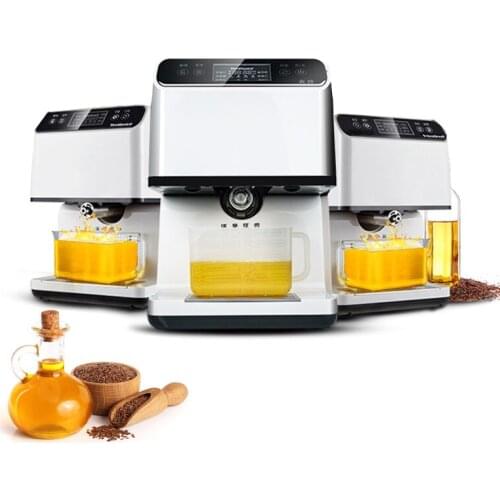 Oil Press Machine Presser Household Intelligent Automatic Oil Extractor Hot/Cold Oil Press for Linseed Sesame Peanut