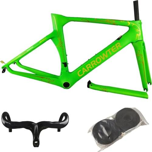 2021 New Color Concept Bike Frame Carbon Road Frames Bicycle Frameset + Handlebar + Saddle + Water Bottle Cages C64 V3Rs Frames