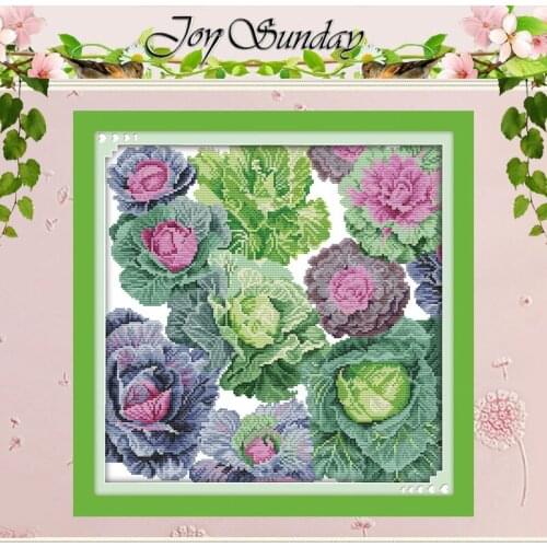 Vegetable Cabbage Patterns Counted Cross Stitch 11CT 14CT Cross Stitch Sets Wholesale Cross-stitch Kits Embroidery Needlework