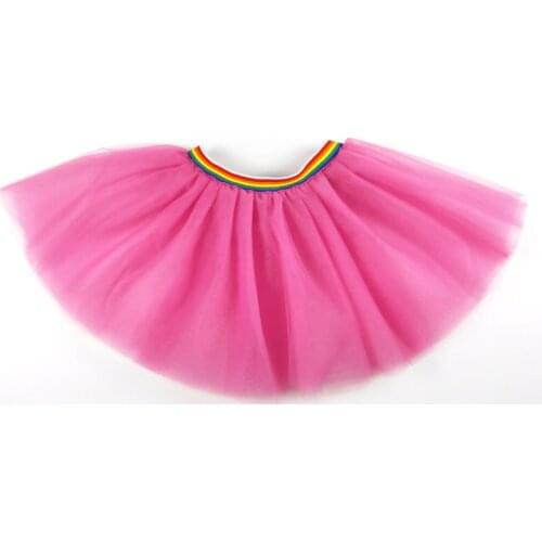 Rose red Baby Girl Clothes Tutu Skirt Kids Princess Girls Skirt Ball Gown Pettiskirts Birthday Party Kawaii Skirts USA new year