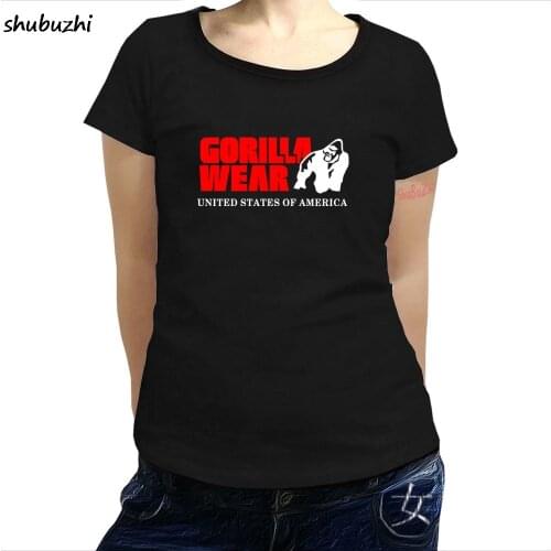 Female Casual Gorilla Wear Muscle USA women t shirt Top Cool Casual pride women t shirt New shubuzhi tshirt Loose sbz3058