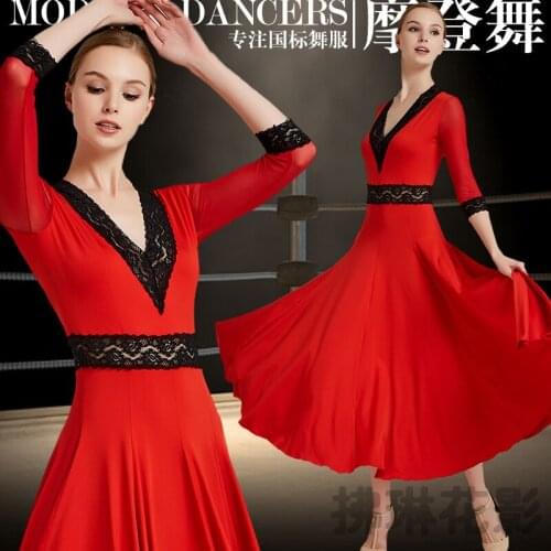 New ballroom dance competition dress dance ballroom waltz dresses standard dance dress women ballroom dress Y030