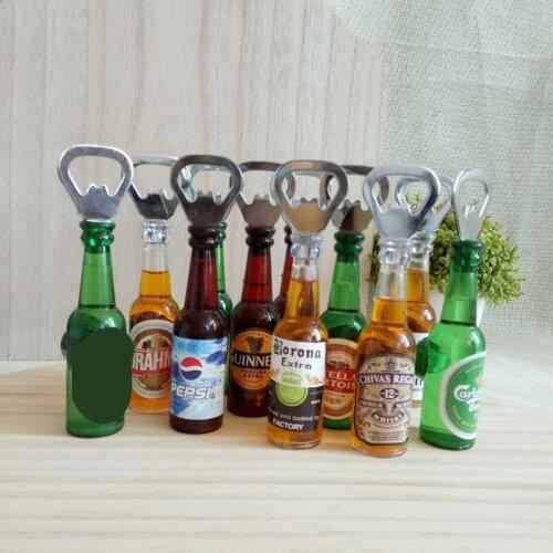 1PC Creative Beer Bottle Shape Magnet Refrigerator Stick Home Decoration Characteristic Bottle Opener Without Water ME 010