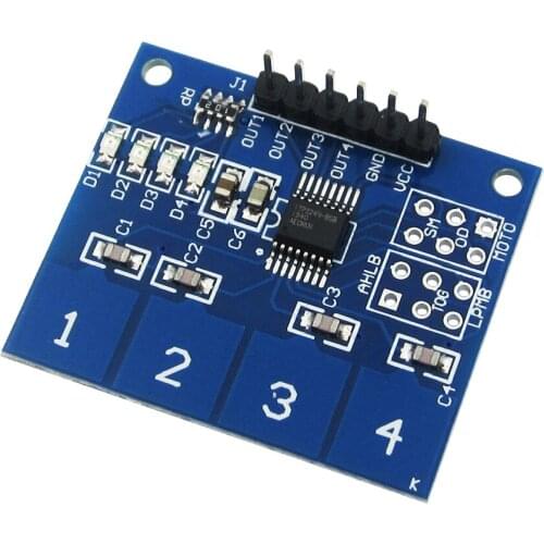10pcs/lot TTP224 4-way Switch Touch Sensor Capacitive Touch Sensor Module