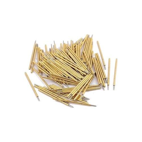 100pcs P058-F 0.58mm Dia 12mm Length Metal Spring Pressure Test Probe Needle