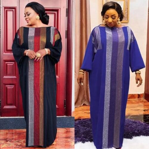 African Dresses For Women Plus Size Muslim Maxi Dress Dashiki Diamond African Clothes Abaya Dubai Boubou Robe