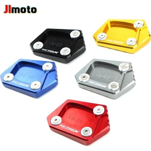 Motorcycle CNC Aluminum Kickstand Foot Plate Side Stand Pad Enlarge Extension For Honda NC700X NC750X NC700 NC750 X/S 2012-2014