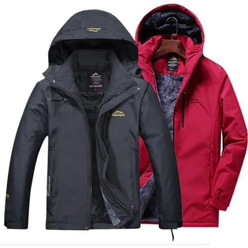 Velvet -30 Degree Super Warm Winter Ski Jacket Men Hiking Waterproof Breathable Snowboard Snow Jacket Outdoor Skiing Coat