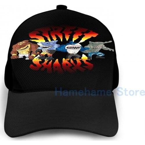 Fashion Street sharks Basketball Cap men women Graphic print black Unisex adult hat