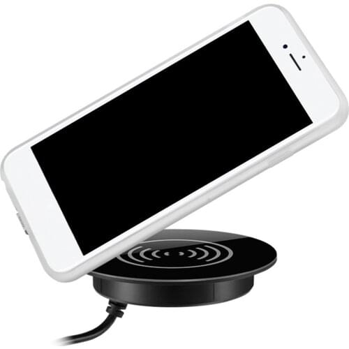 Qi Wireless Desktop Charger for iPhone 12 X/XS Samsung S9 Embedded Furniture Office Induction Charging Device for Xiaomi Huawei