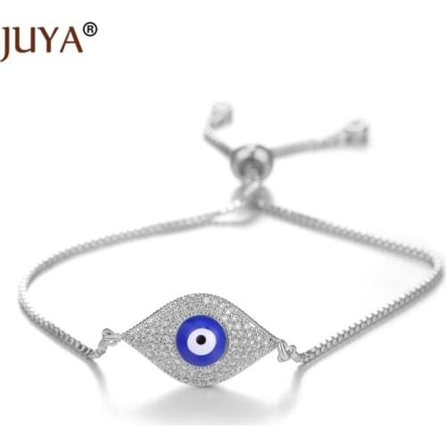 Rose gold gold bracelets for women copper inlay zircon 10 types fashion evil eye charm chain bracelet femme braslate