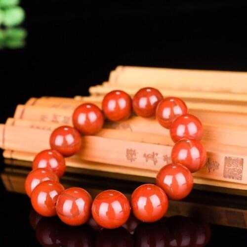 Natural Yunnan red agate beads bracelet for men women agate bracelets beads rosary add certificate ruby jadeite jade bracelets