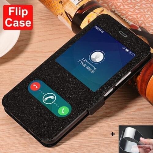 Cover For Meizu Meilan 5 case M611A shell PU Leather open Window Phone Cases For Meizu Meilan5 flip case For Meizu Meilan 5