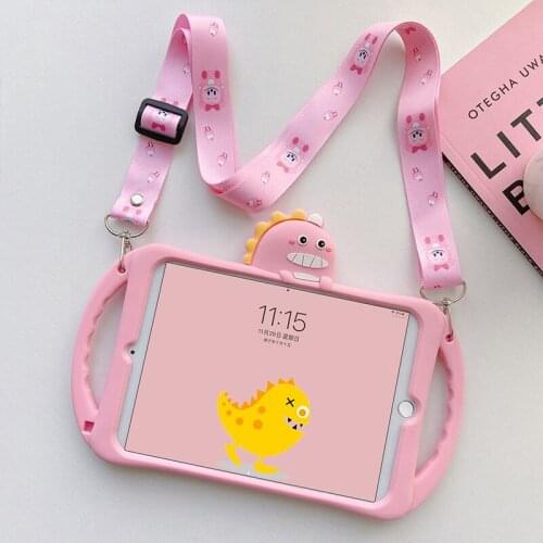 For Lenovo Xiaoxin Pad 11 inch TB-J606F Soft silica gelCase For Lenovo Tab P11 J606F/N/L Bracket Tablet Case+shoulder strap