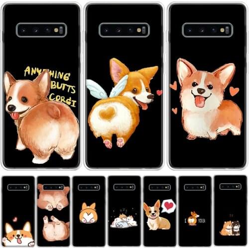 Sexy Cartoon Dog Ass Super Cute Corgi Phone Case For Samsung Galaxy Note 8 9 10 20 S7 S8 S9 S10 S10E S20 S21 Ultra FE J6 Plus Li