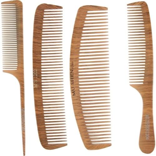 Wooden Anti-static Hair Stylists Professional Styling Comb Set Variety Pack Great for All Hair Types & Styles