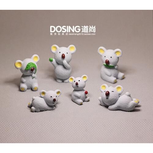 Wild Animals Little Koalas Action Figures Model Ornaments Cute Small Tree Lazy Bears Fairy Garden Miniature Decor Figurine Toys