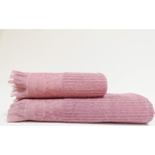Biella Bilateral Cotton Bath Towel Set Dirty Pink
