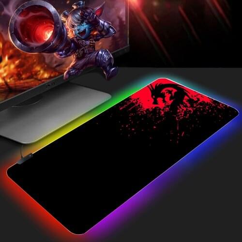 Red Dragon RGB Mouse Pad Computer Gamer Mousepad Large Game Rubber No-slip Mouse Mat Anime Big Mause Pad Carpet Rug Boy Gift