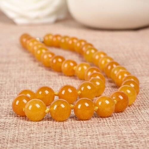 The beautiful 10 mm Bright yellow and Long strip Topaz jasper. Double Eleven Gifts for family and friends