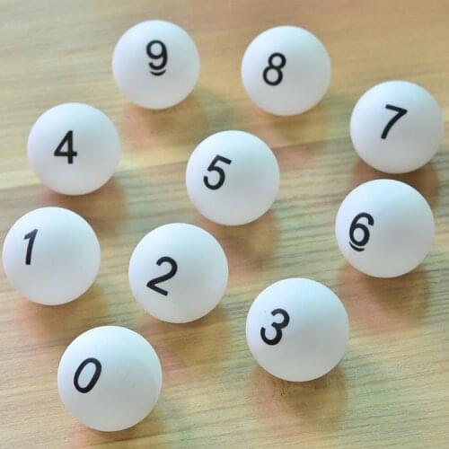 Lottery ball 0 to 9 yellow/white/color digital table tennis ball lottery draw ball