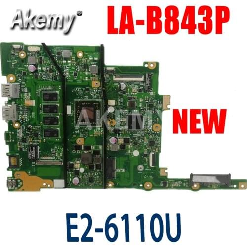 Akemy E402WAS Motherboard For ASUS E402W E402WA E402WAS Laotop Mainboard with E2-6110U 4GB-RAM 32G-SSD