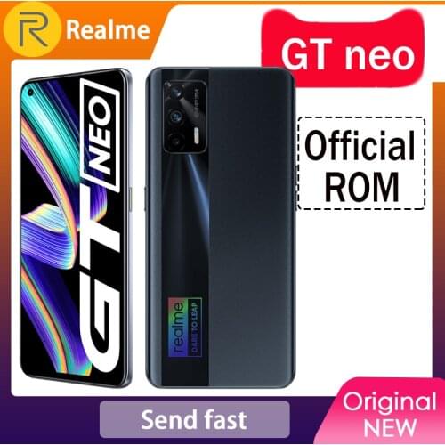 Original realme GT Neo 5G Mobile Phone 128GB 6.43"120Hz Super AMOLED Dimensity 1200 Octa Core 50W Fast Charge 64MP WIFI 6 NFC