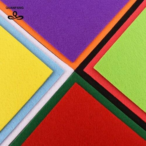QUANFANG 2mm, Felt Fabric,Mix 10 pcs Bundle,Thick Nonwoven Polyester Cloth/Home Decoration For Sewing Dolls&Crafts 30x30cm/piece
