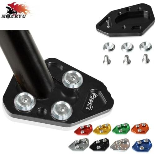 F 800R F800 R Motorcycle Kickstand Foot Side Stand Extension Pad Support Plate For BMW F800R 2009 2010 2011 2012 2013 2014 2015