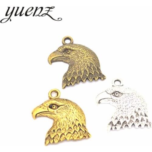 YuenZ 10pcs 4 color Tibetan Silver Plated Pendant Antique eagle Charms Jewelry Making DIY Handmade Craft 21*20mm D512