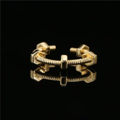 Vintage Punk Style Jewelry Gold Color Geometirc Shape Finger Ring For Women Free Size Hip Hop Jewelry