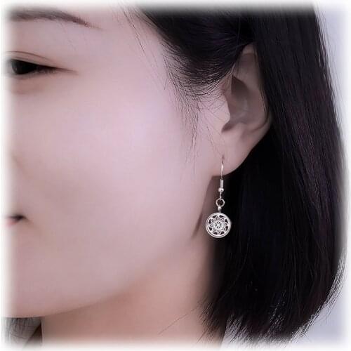 12mm Stainless Steel Earring Diffuser Locket Essential Oil Aroma 1Pair Tree Of Life10pad Gift Wholesales For Women Kids Jewelry