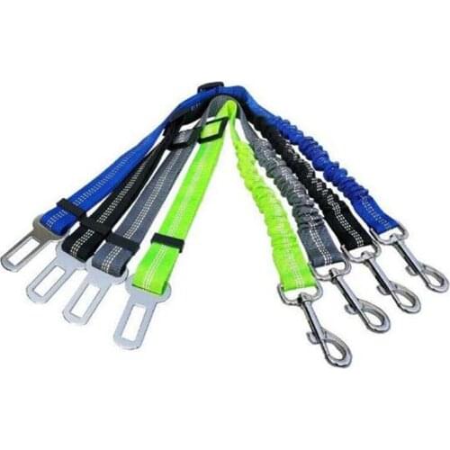 Retractable Car Seat Belt Dog Leash Cushioning Elastic Reflective Safety Rope Leash 1Pcs