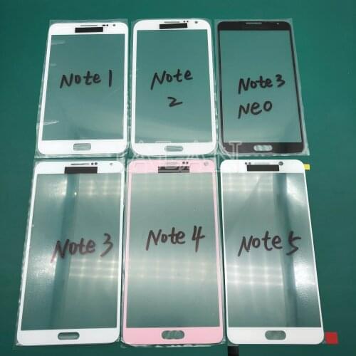 1pcs Glass Panel For Samsung Galaxy Note 7 5 4 3 2 1 Broken Front Glass Touch Screen Replacement Repair