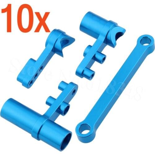 10 Sets/Lot HSP 122057 122257 Aluminum Steering Servo Saver Complete 1/10 Upgrade Parts for RC Off Road Monster Truck Buggy
