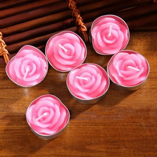 12PCS Valentines Day Rose Candles Paraffin Material Delicate Boxed Rose Wax Romantic Marriage Proposal Candles Smokeless Decor