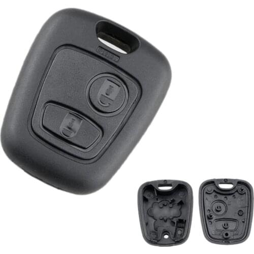2 Buttons Replacement Remote Blank Car Key Shell Fob Case For Peugeot 206 307 107 207 407 No Blade Auto Key Case