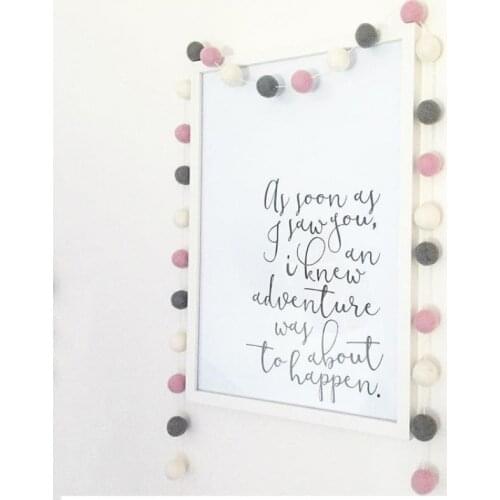 2Meters Hair Ball 30pcs Creative Home Decorative Balls For Childrens Room Decor Hair Ball String Ornaments