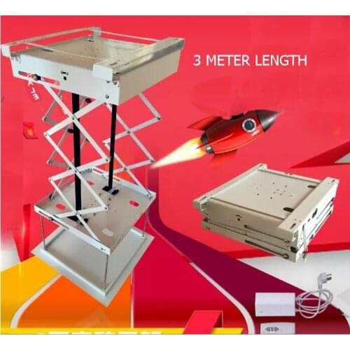 3 Meters, Super Thin Electric Projector Lifts Ceil Engineering Machine Mount Large Load Bear Bracket