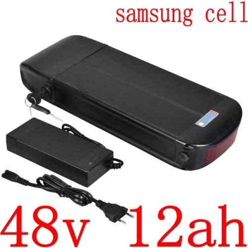48V 500W 750W Ebike Battery 48V 12ah electric bicycle battery 48V 9AH 12AH lithium ion battery use samsung cell with 2A charger
