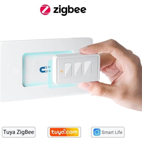Tuya ZigBee 3.0 Wireless US 3 Gang Remote Control Switch works with LIDL Conbee 2 stick iobroker Jeedom Smart Life