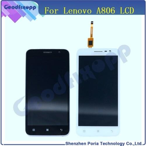 Original For Lenovo A806 LCD Display Touch Screen Digitizer with Frame Assembly Replacement Phone LCD Display For Lenovo A806