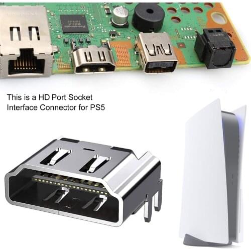 For PS5 HDMI-compatible Port Socket Interface Connector Replacement Metal HD HDMI-compatible Connector For Playstation 5