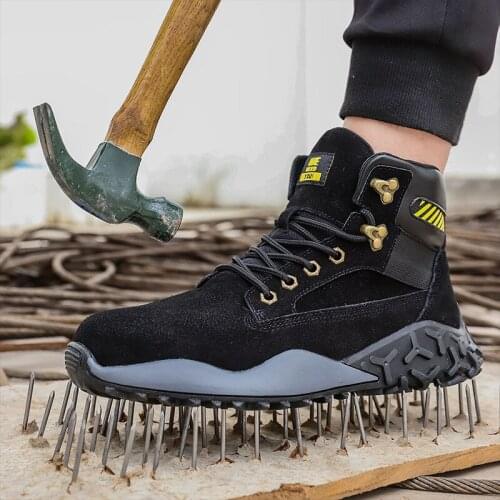 K22 High Help Men Boots Indestructible Anti-smashing anti-piercing Safety work shoes Plus Size 36-48
