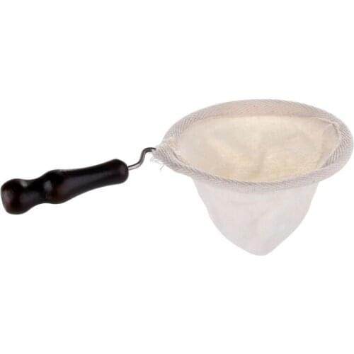 Coffee Filter Baskets, Wood Handle, Flannel Hand Coffee Filters, Drip Filter bag, Tea bag